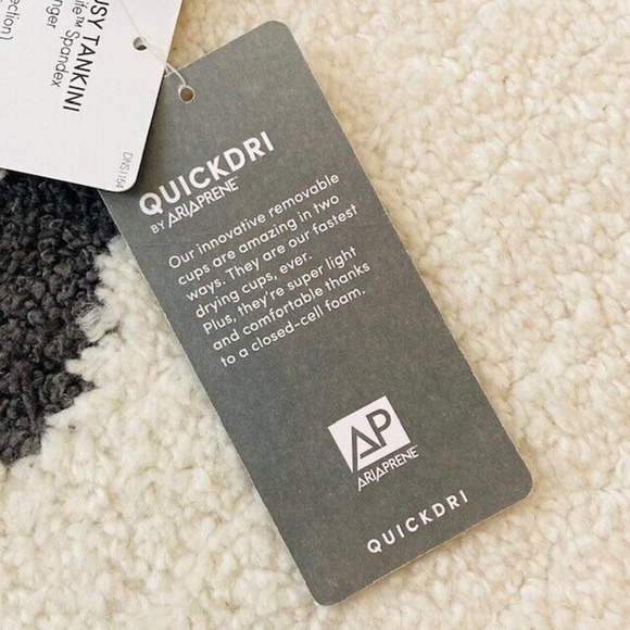 NWT Athleta $84 32D/DD Fiji Blousy Blue Pink Print Padded UPF 50+ Tankini Top - Picture 11 of 14